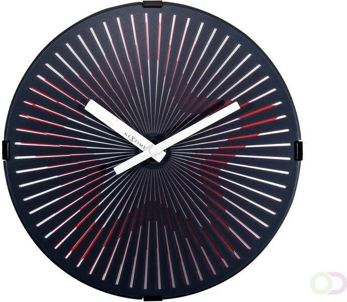 NeXtime Wandklok Ã 30 cm Plastic Bewegende klok- Rood Motion Star Red